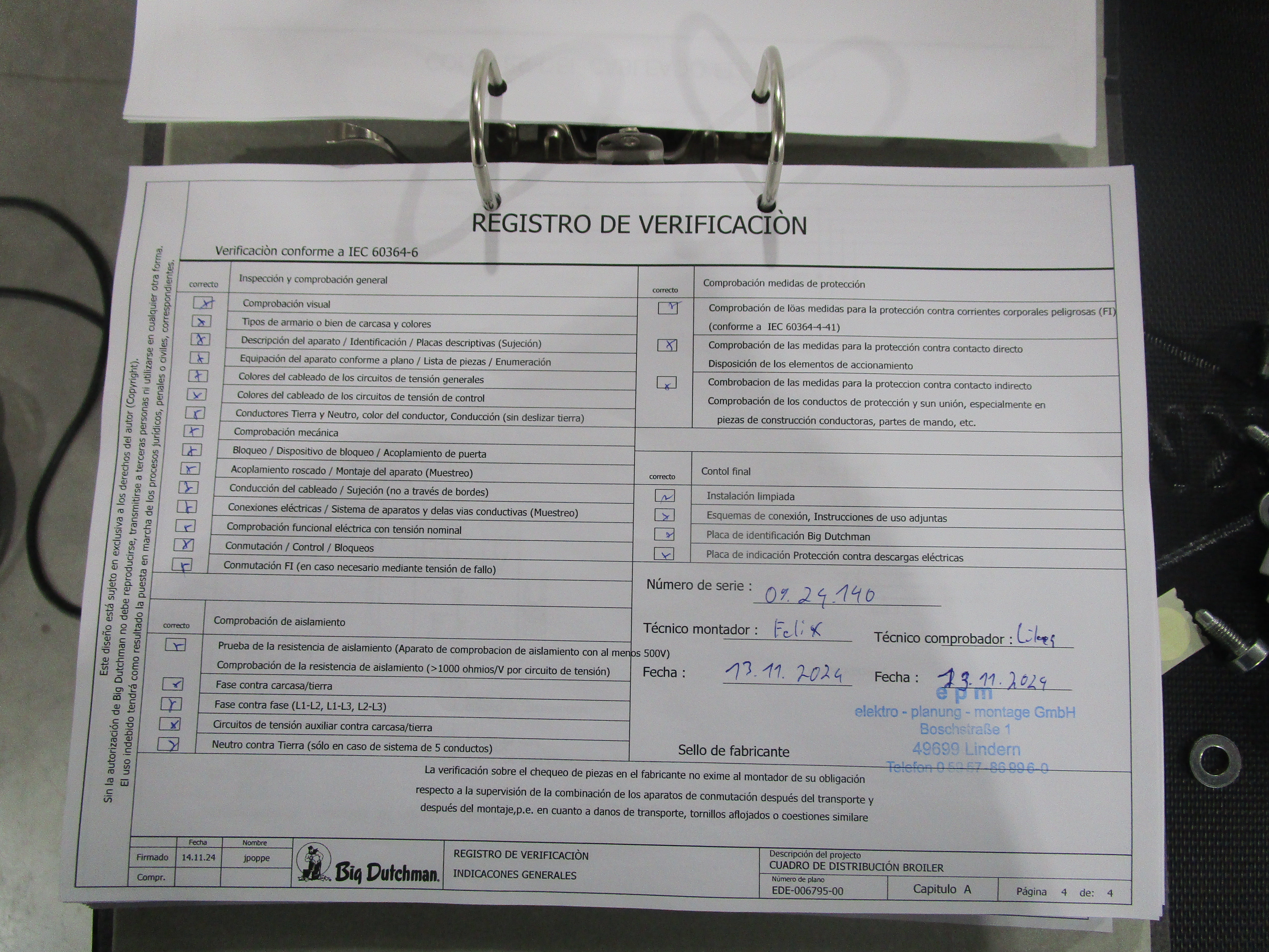 Switch cabinet Electrosarria S.L.L.